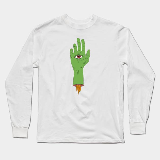 Hand Eye Coordination Long Sleeve T-Shirt by StephenMakesStuff